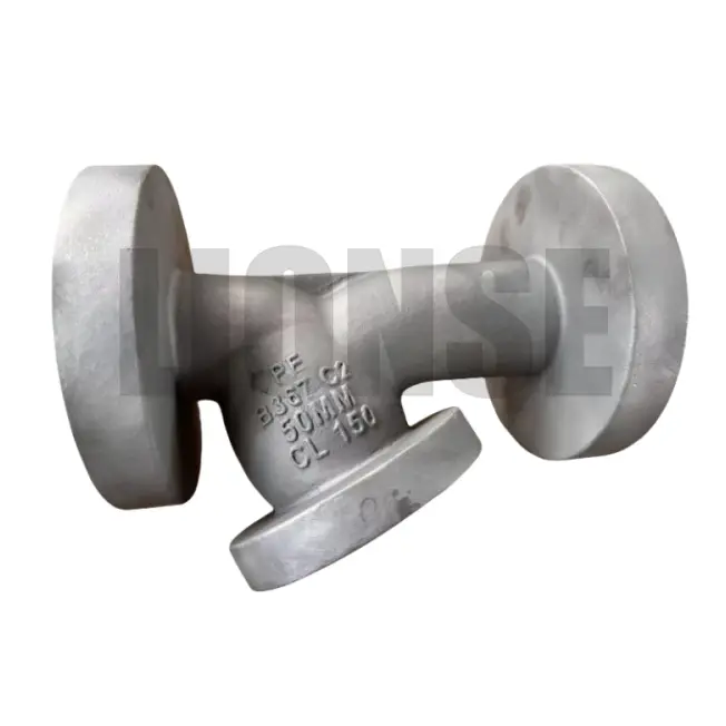 Titanium Alloy Cast Tee melengkung Pipe Fittings
